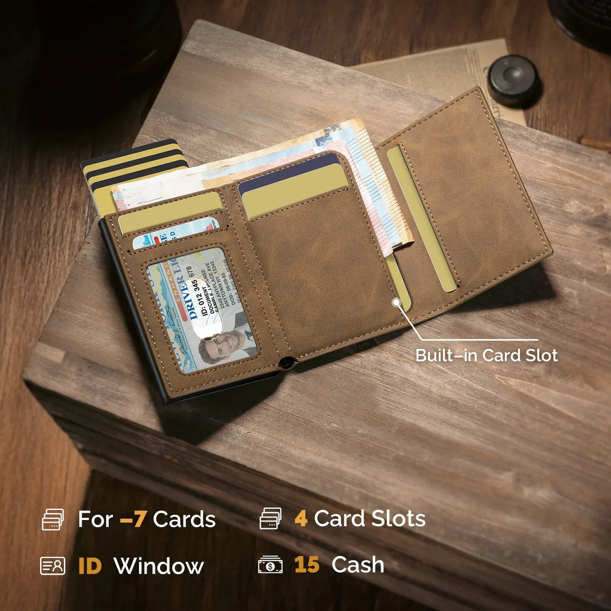 TRIFOLD POP UP WALLET SLIMWALT