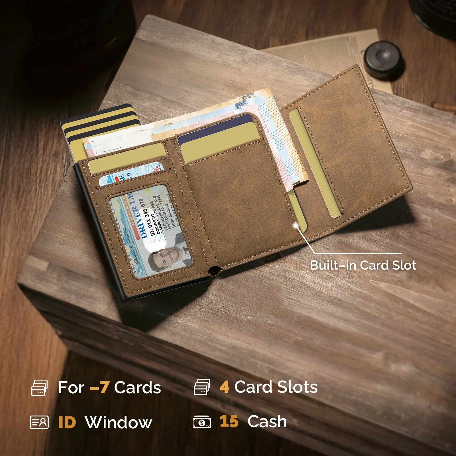 TRIFOLD POP UP WALLET SLIMWALT
