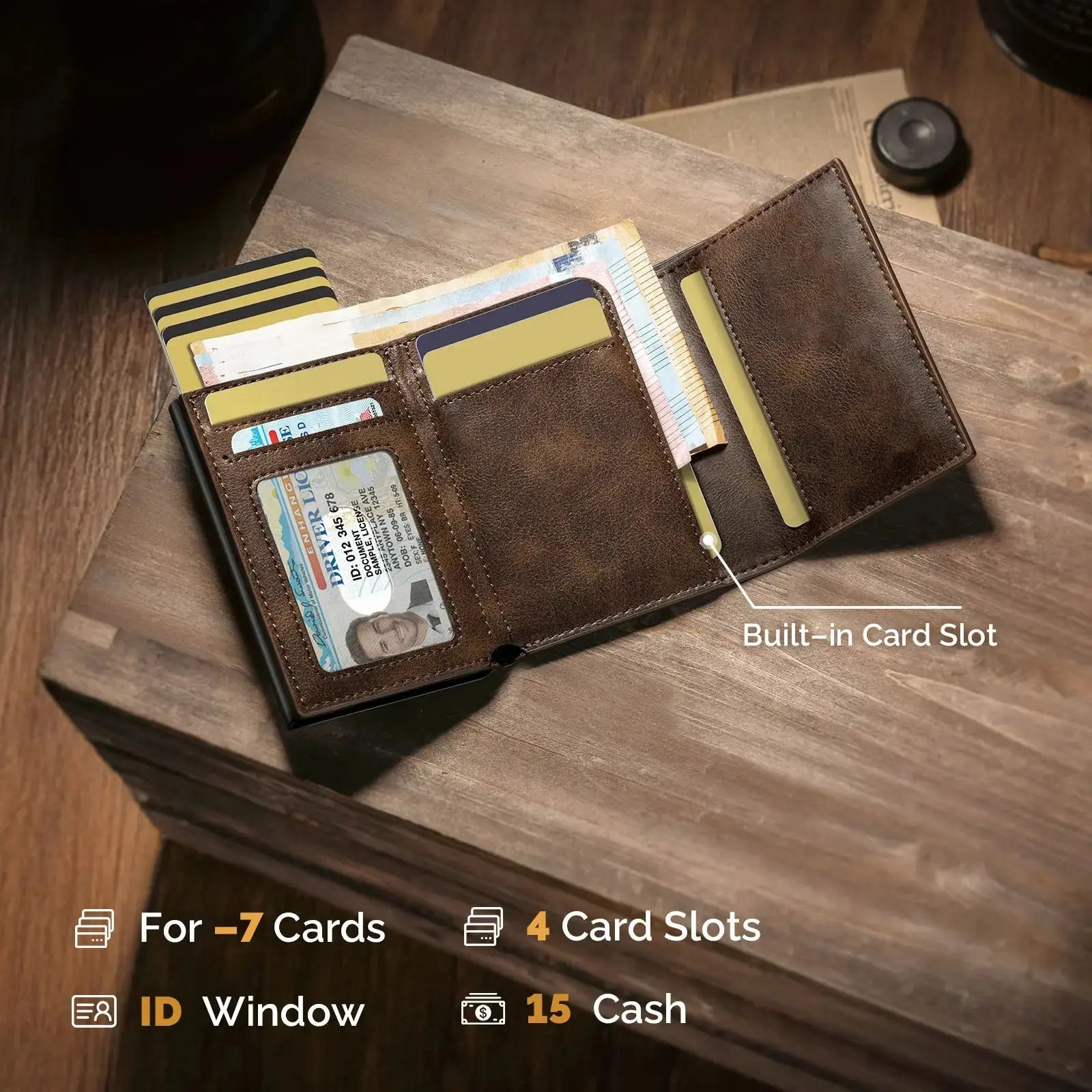 TRIFOLD POP UP WALLET SLIMWALT