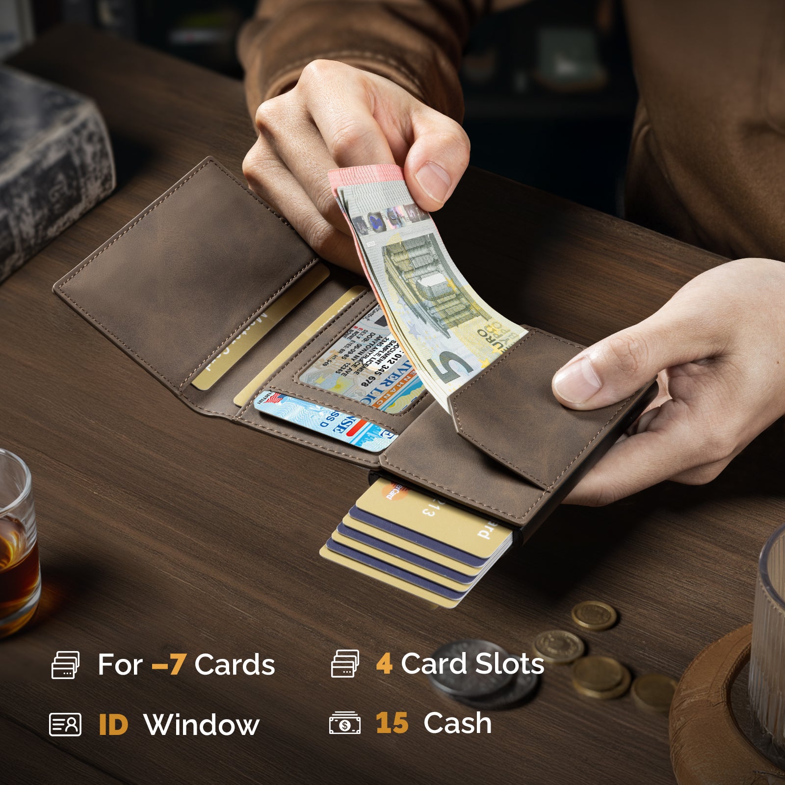 AIR-TAG ZIPPER COIN POCKET WALLET