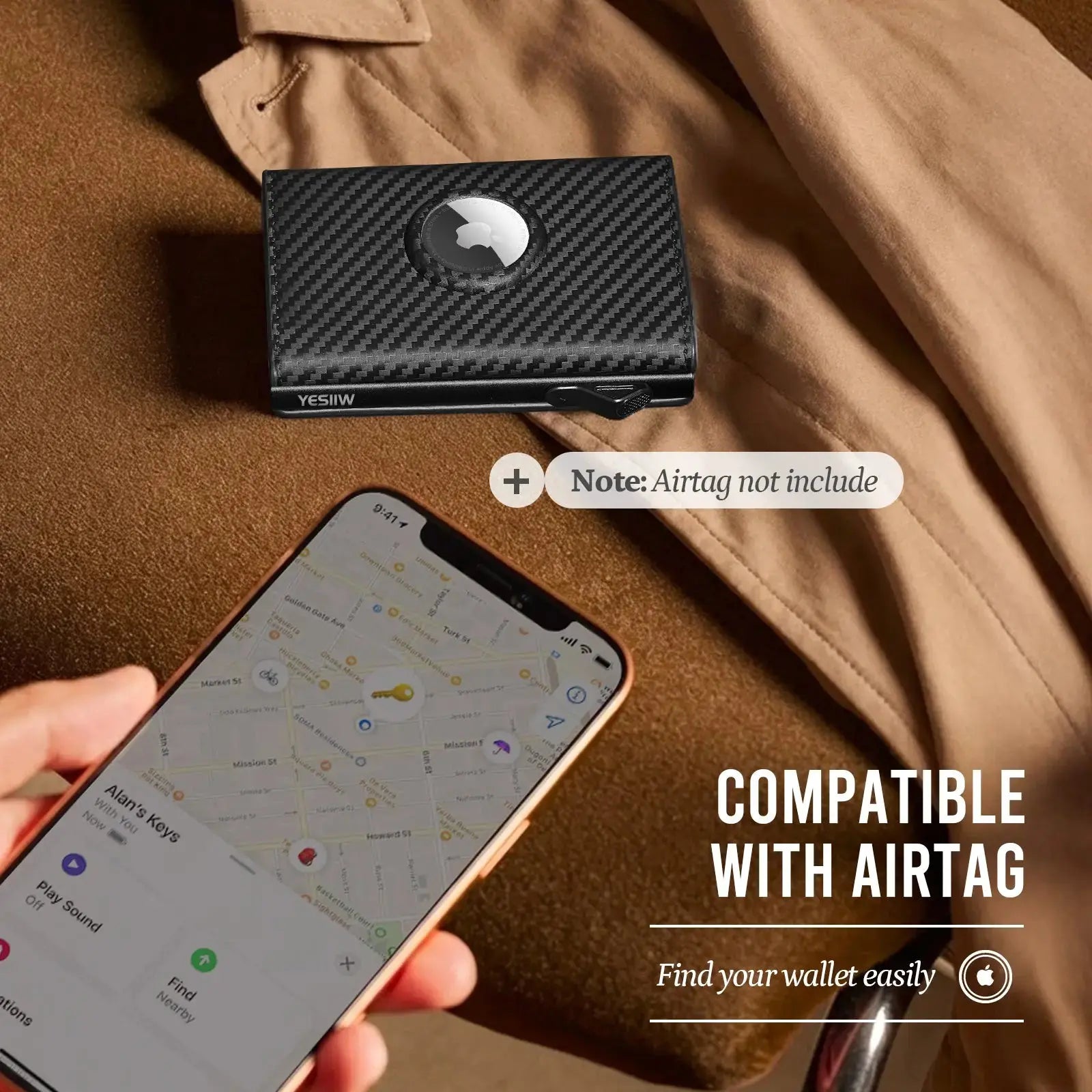 AIRTAG POP UP WALLET YESIIW