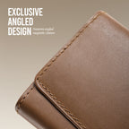 ANGLED DESIGN & GENUINE LEATHER