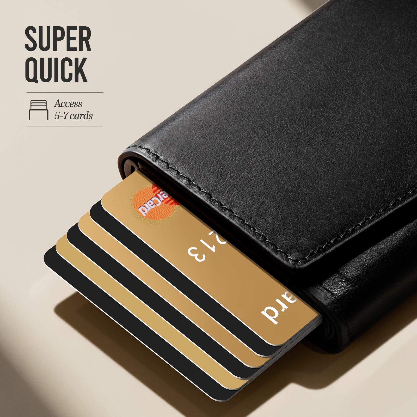 ANGLED DESIGN & GENUINE LEATHER
