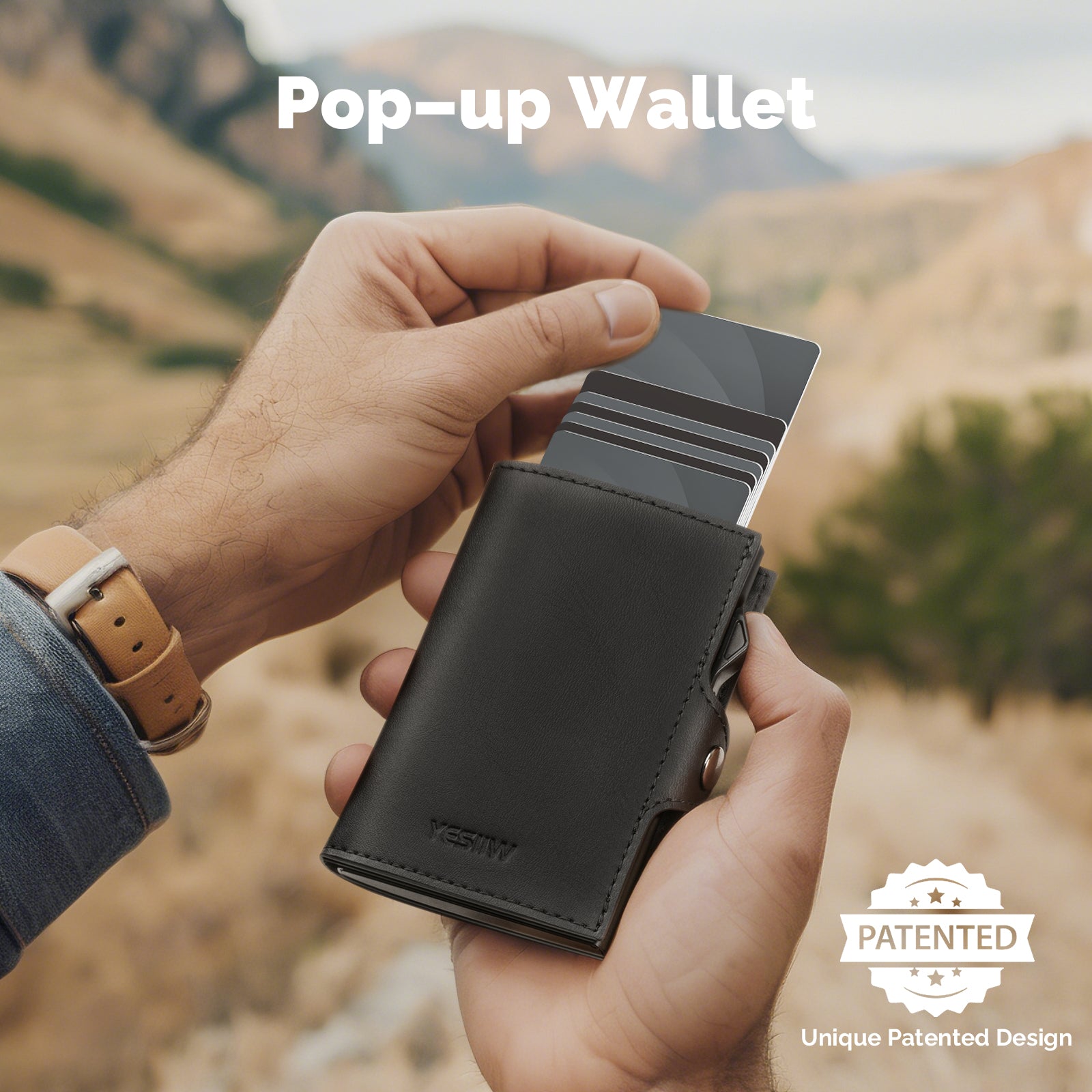 ZIPPER COIN POCKET WALLET & SIDE BUTTON