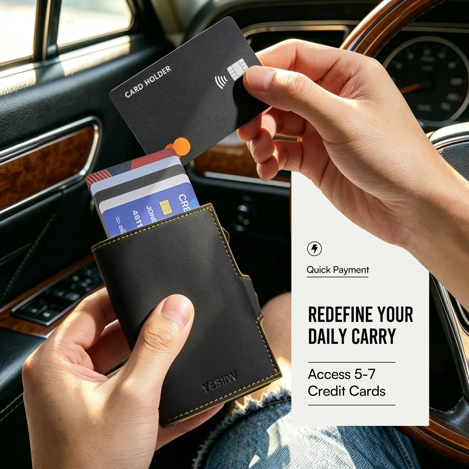 VEGAN POP-UP WALLET