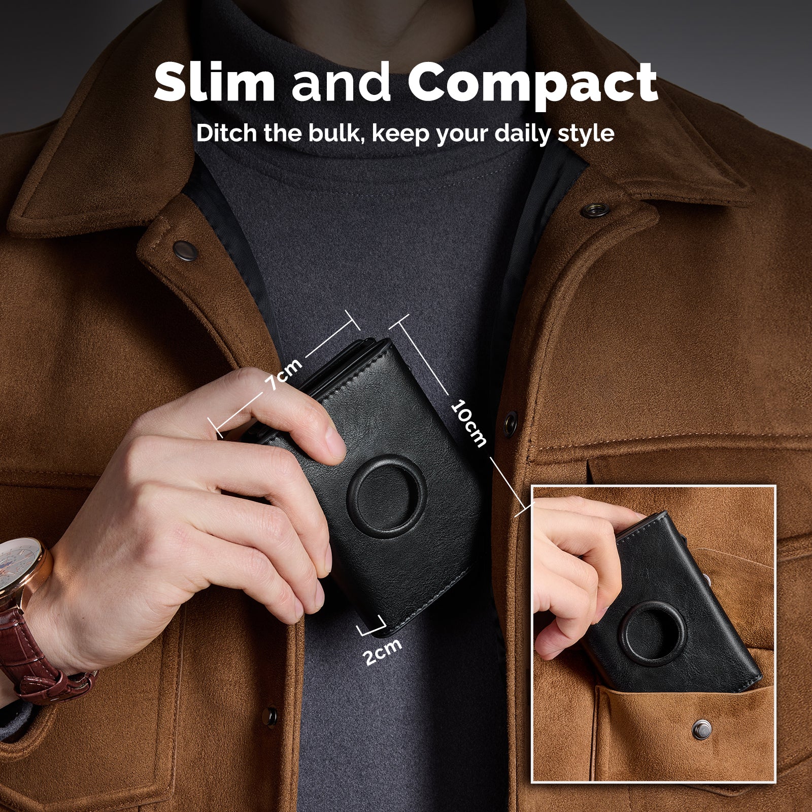 AIR-TAG & ZIPPER COIN POCKET WALLET