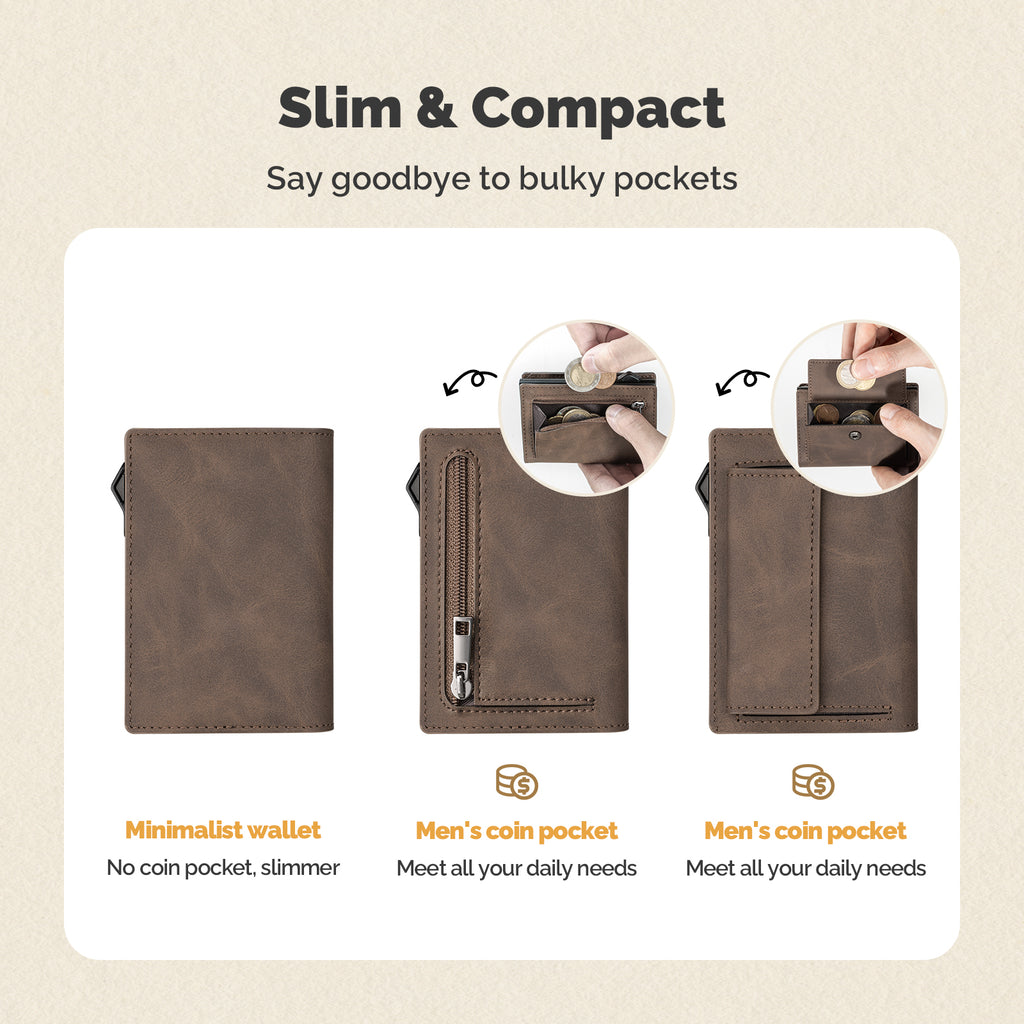 AIR-TAG ZIPPER COIN POCKET WALLET