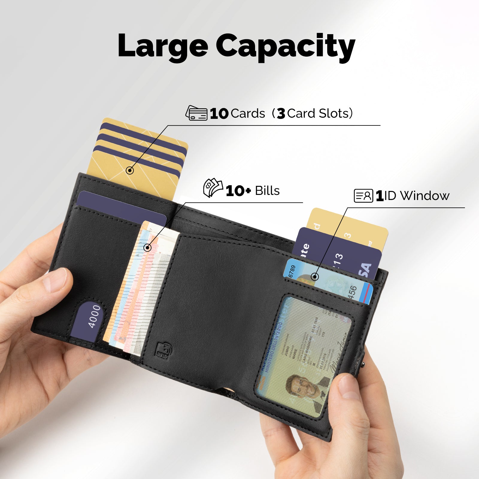 ZIPPER COIN POCKET WALLET & SIDE BUTTON