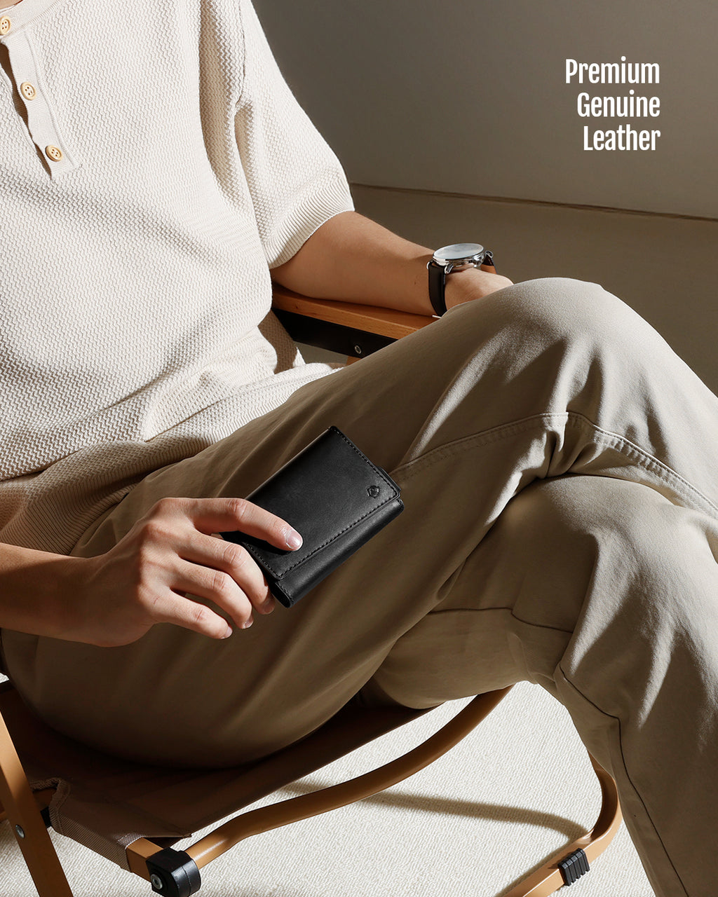 GENUINE LEATHER & BACK CARD SLOT
