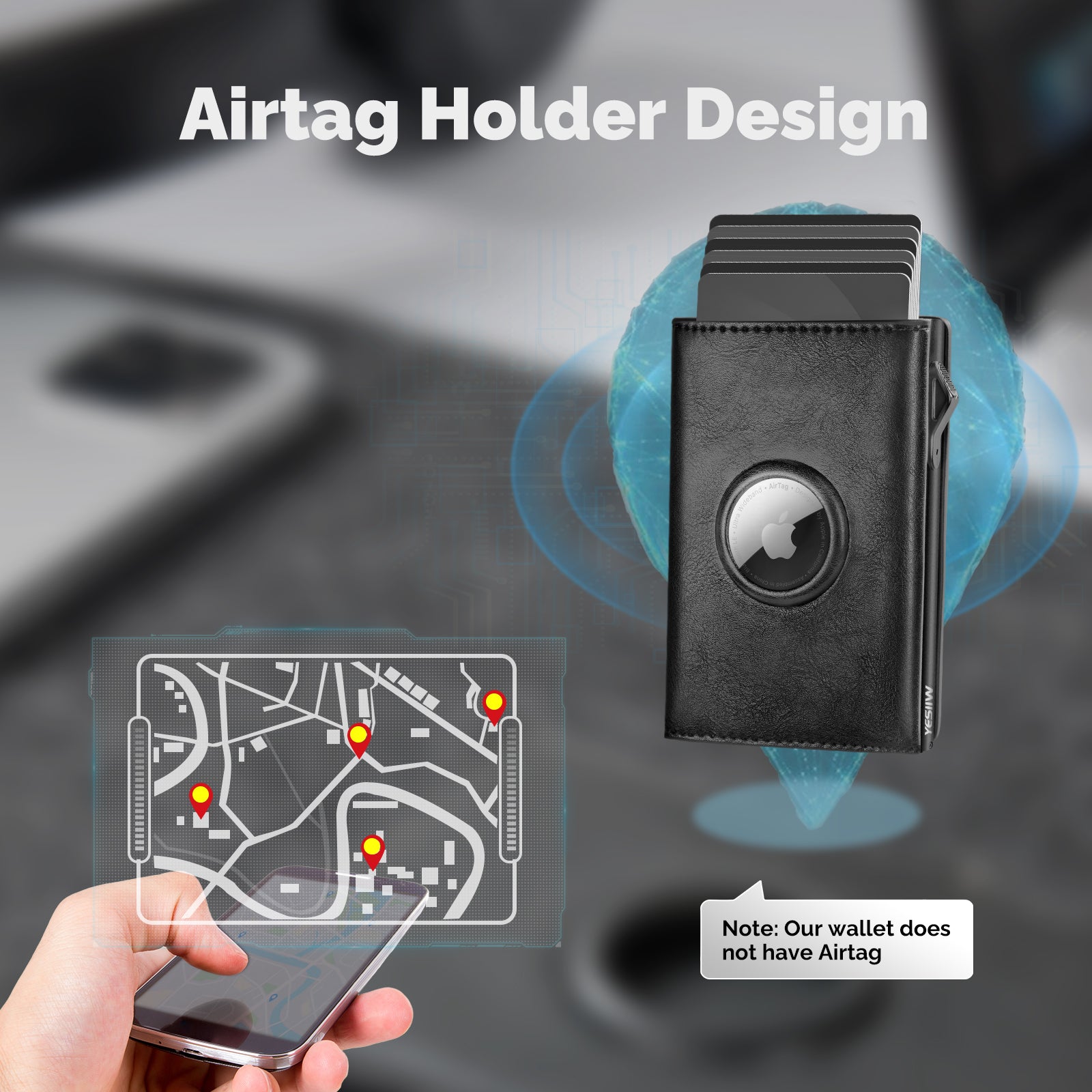 AIR-TAG & ZIPPER COIN POCKET WALLET
