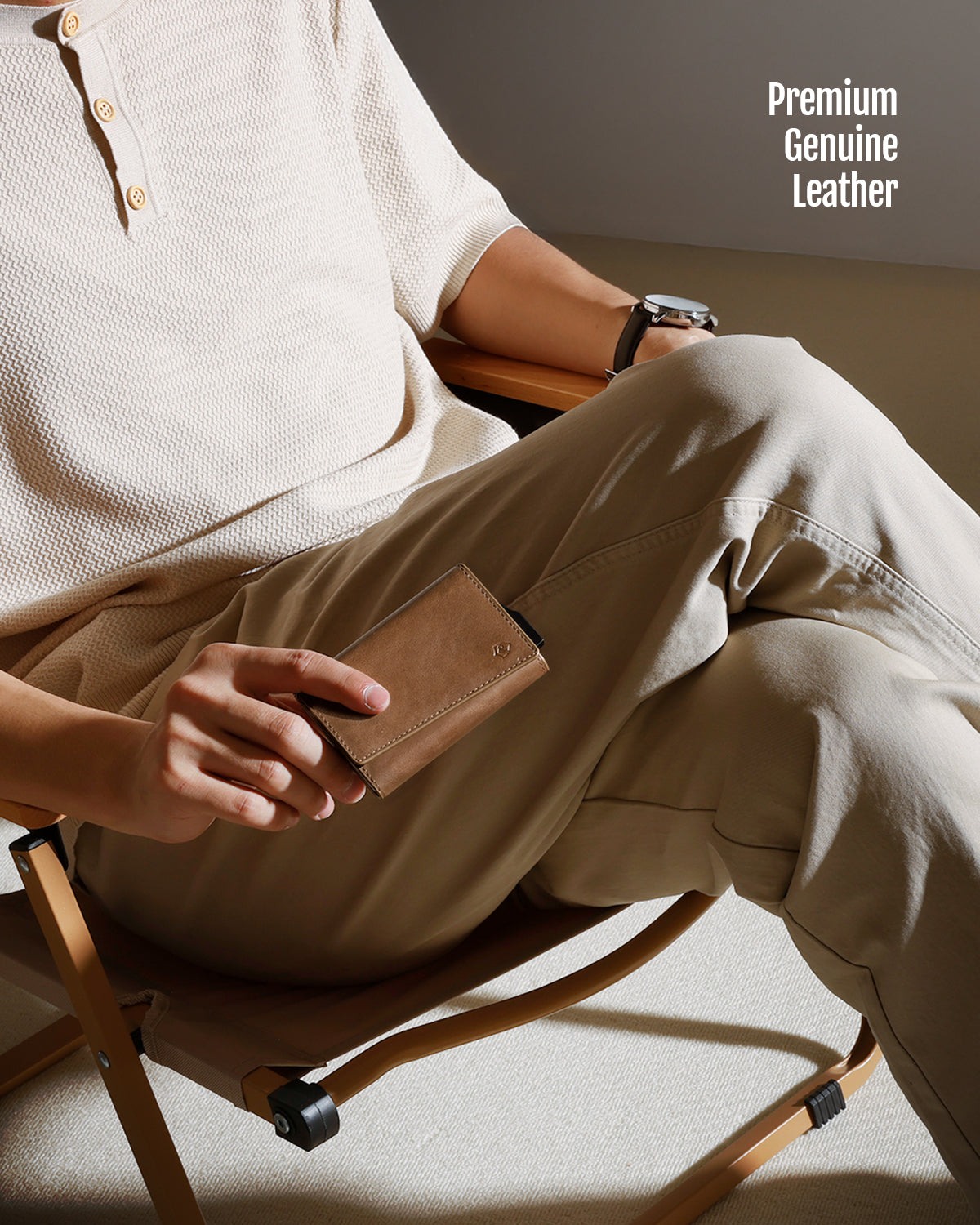 GENUINE LEATHER & BACK CARD SLOT