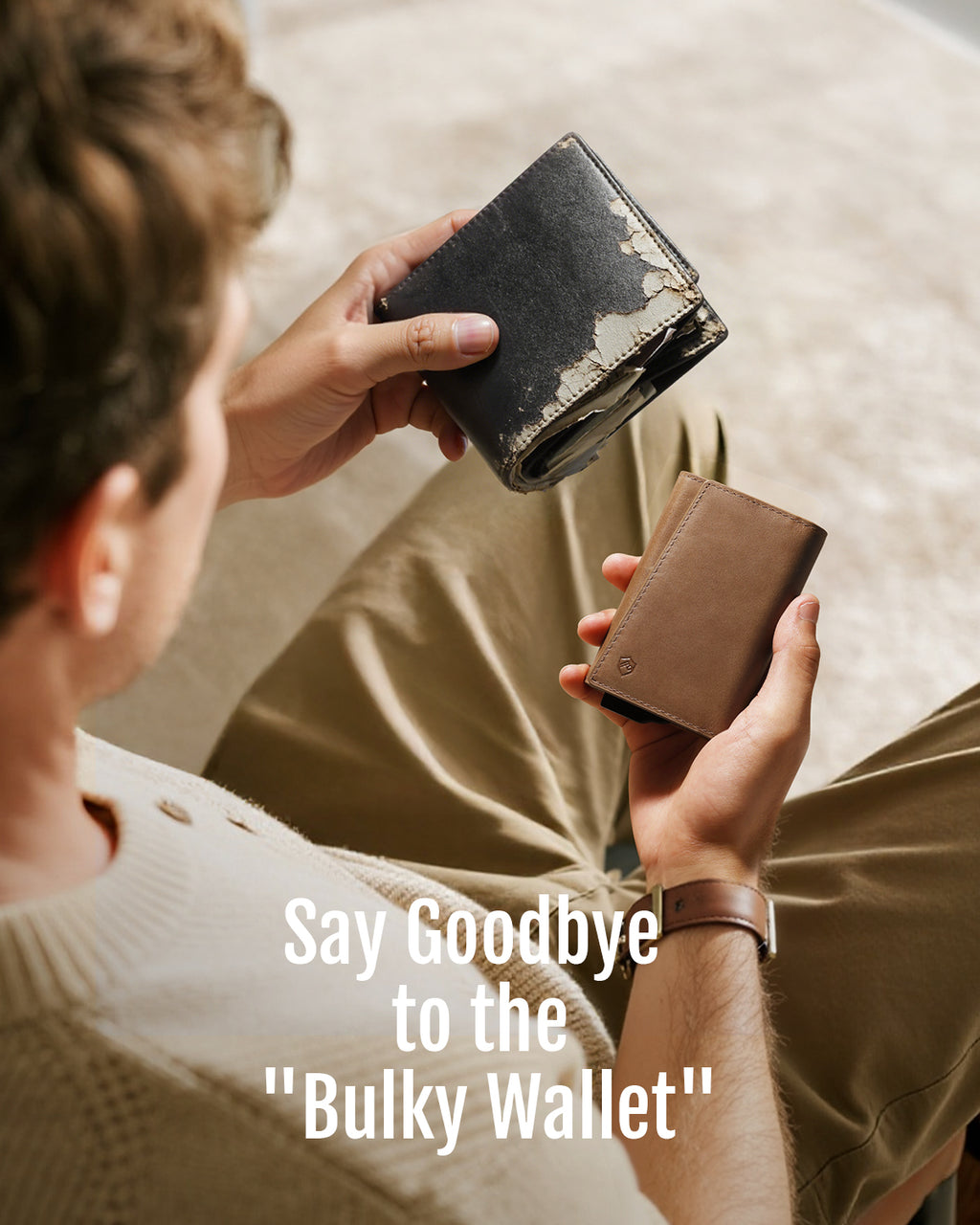 GENUINE LEATHER & BACK CARD SLOT