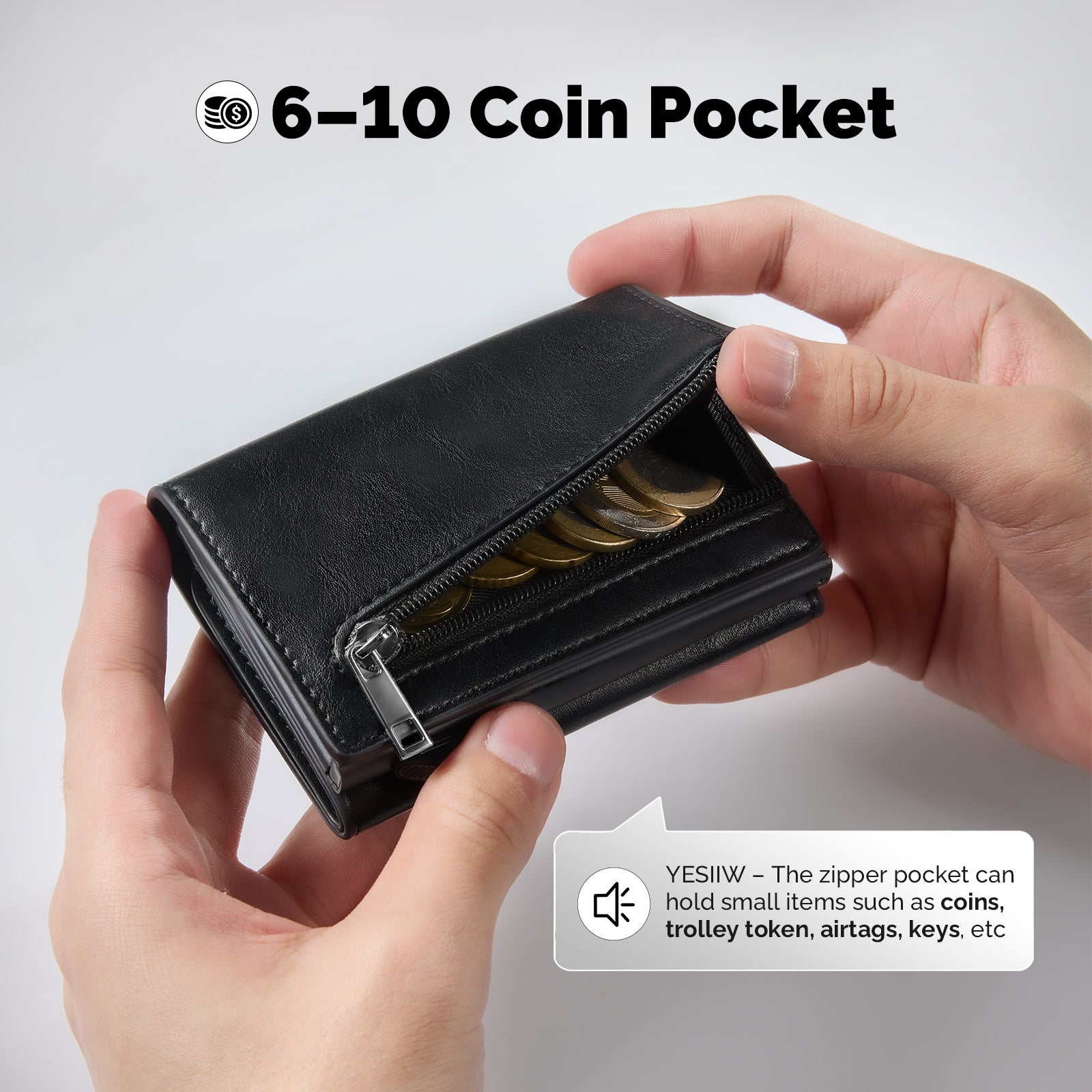 AIR-TAG & ZIPPER COIN POCKET WALLET