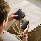 ANGLED DESIGN & GENUINE LEATHER