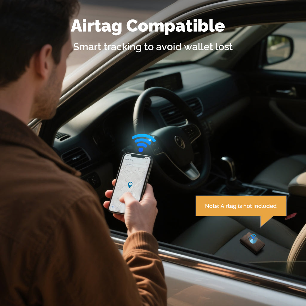 AIR-TAG ZIPPER COIN POCKET WALLET