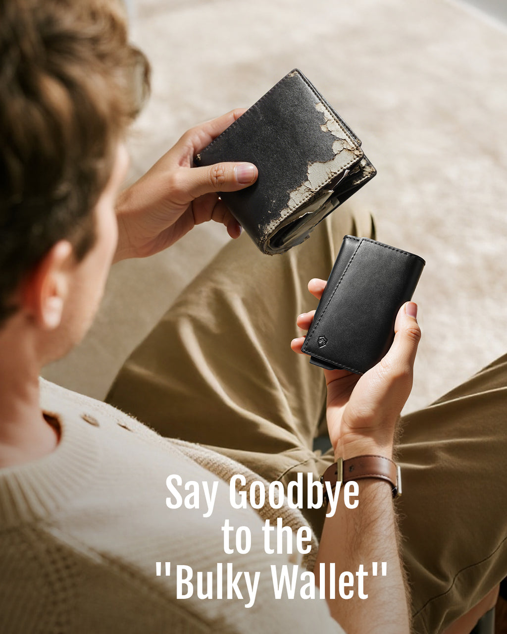 GENUINE LEATHER & BACK CARD SLOT