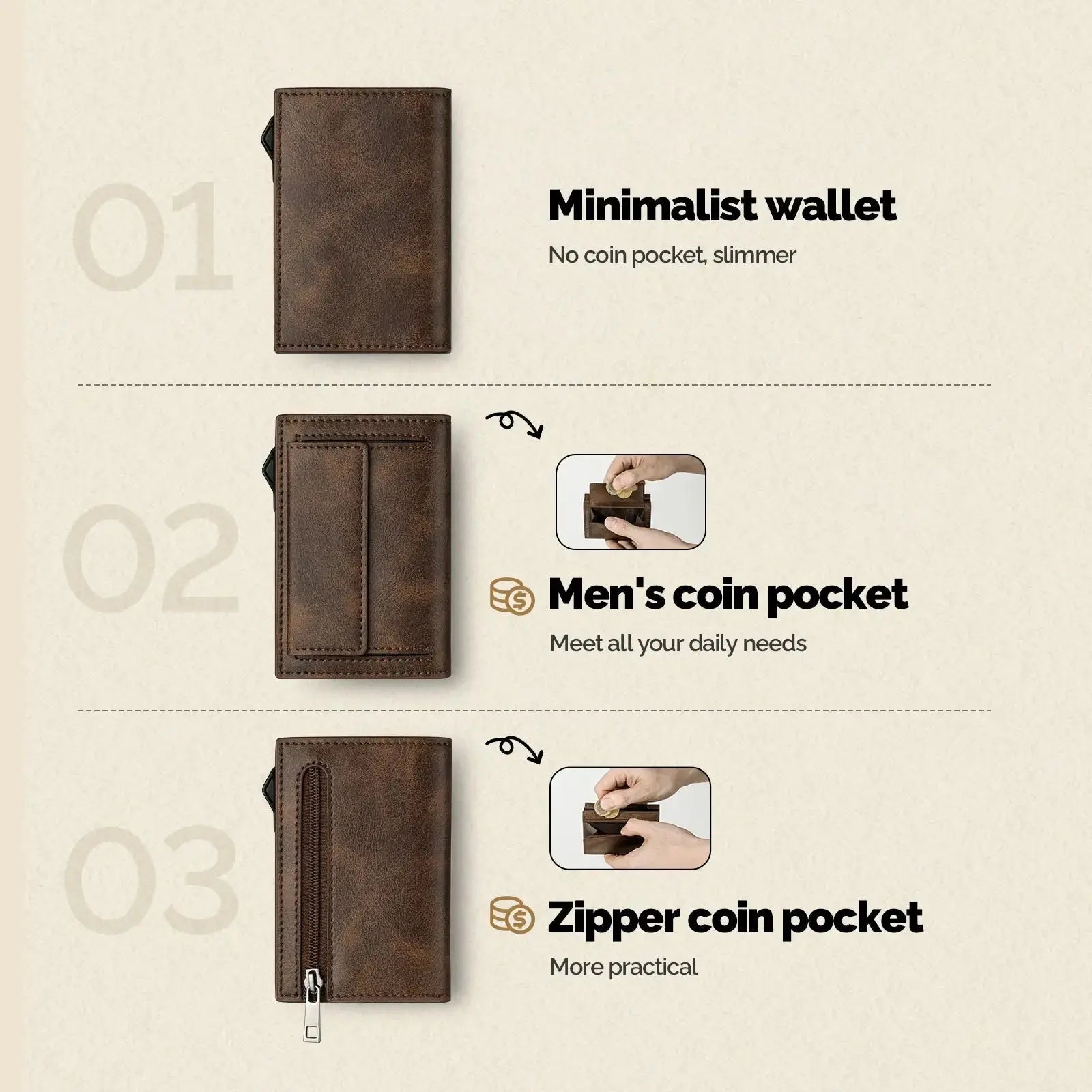 TRIFOLD POP UP WALLET SLIMWALT