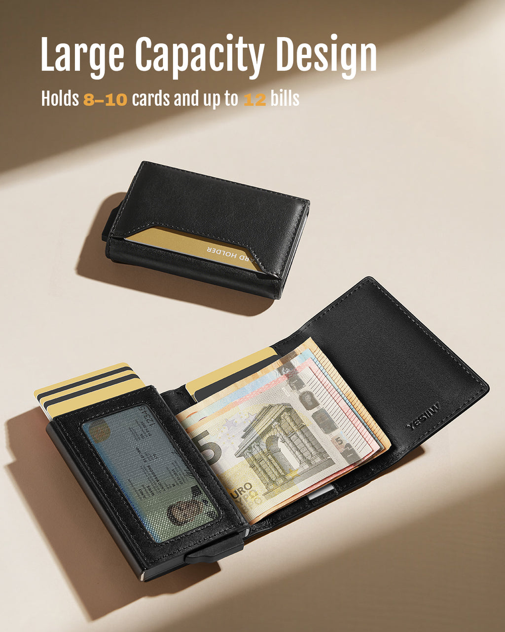 GENUINE LEATHER & BACK CARD SLOT