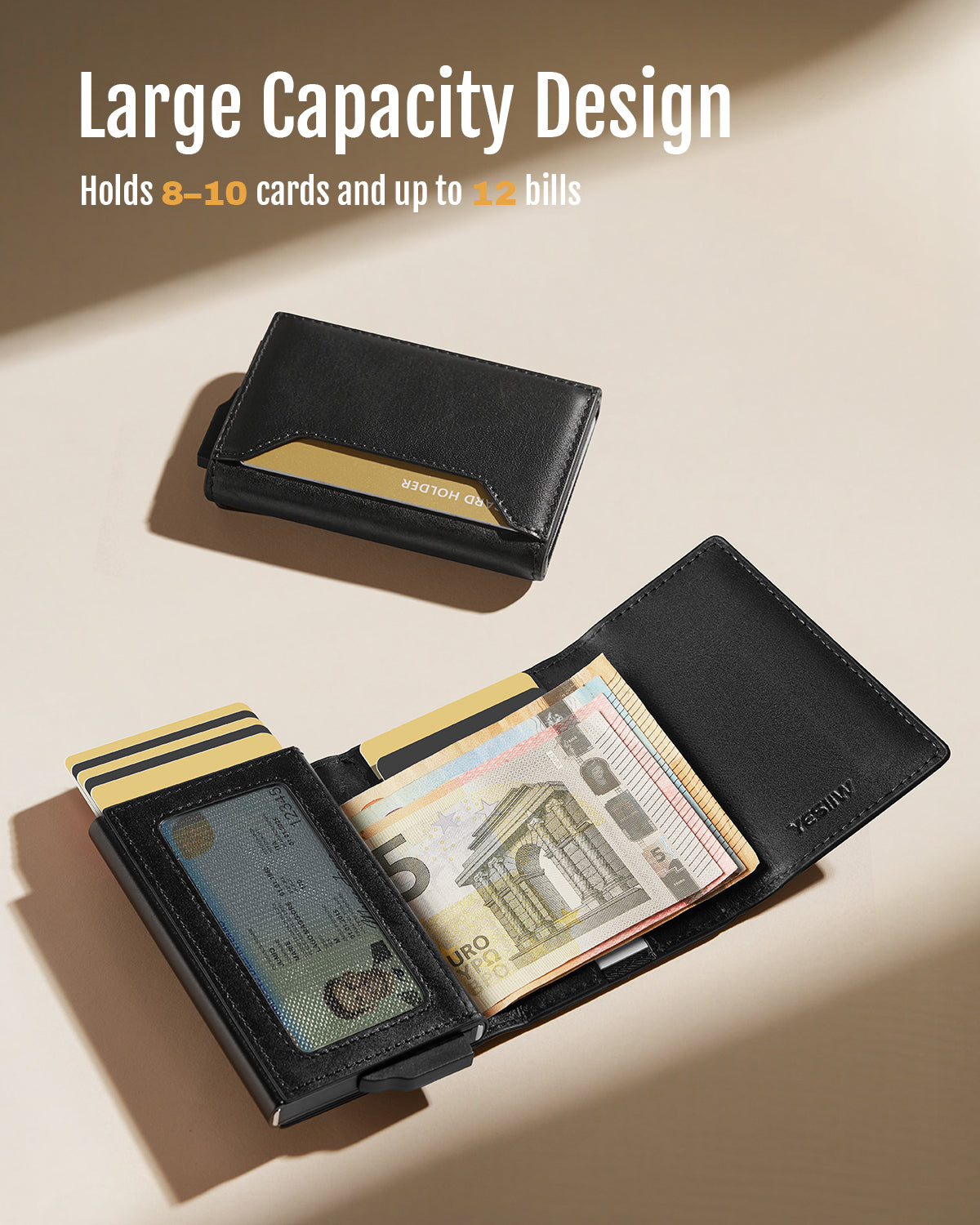 GENUINE LEATHER & BACK CARD SLOT
