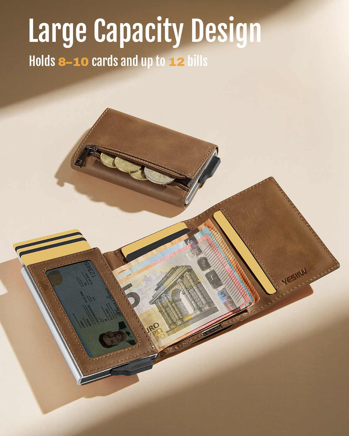 GENUINE LEATHER & BACK CARD SLOT