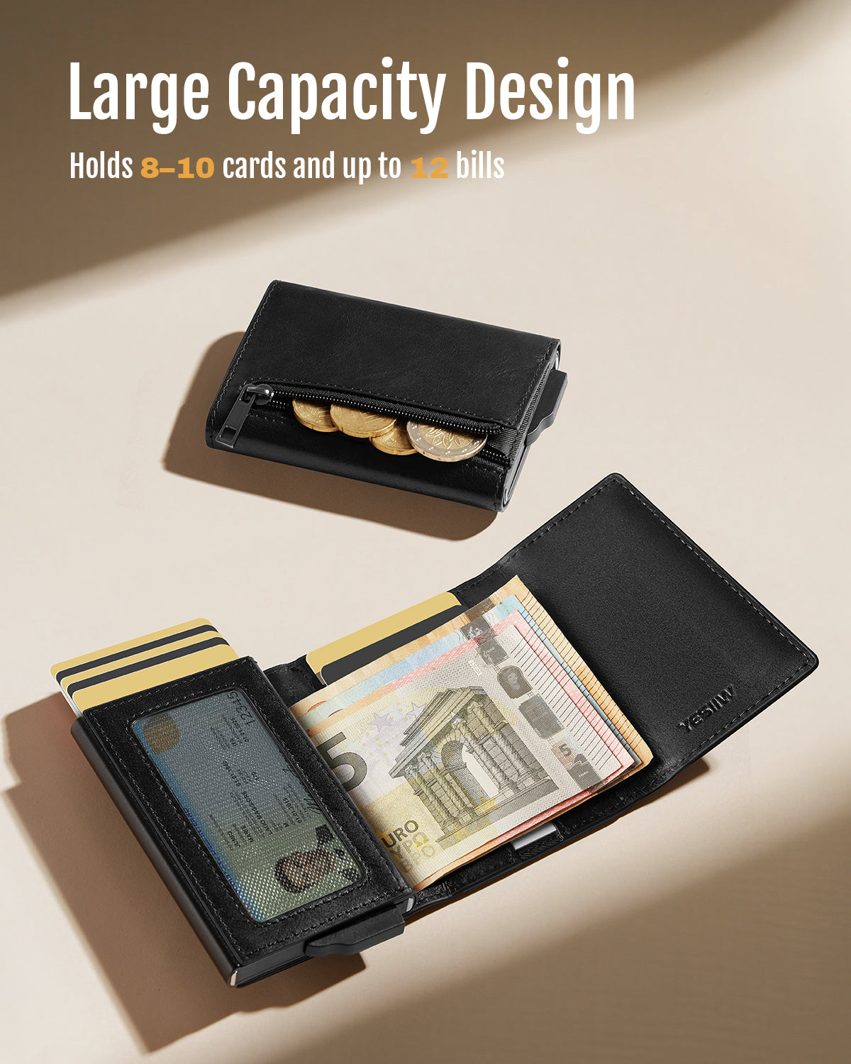 GENUINE LEATHER & BACK CARD SLOT