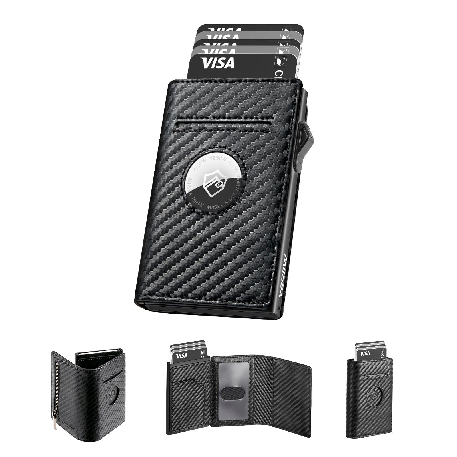 AIR-TAG ZIPPER COIN POCKET WALLET