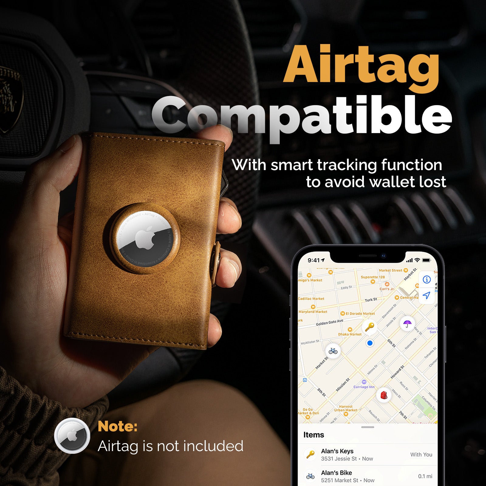 AIR-TAG & BACK ZIPPER POCKET